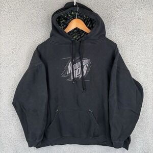 Vintage Xbox 360 x Mountain Dew Hoodie Black XL Select Design 2000s Faded Y2K